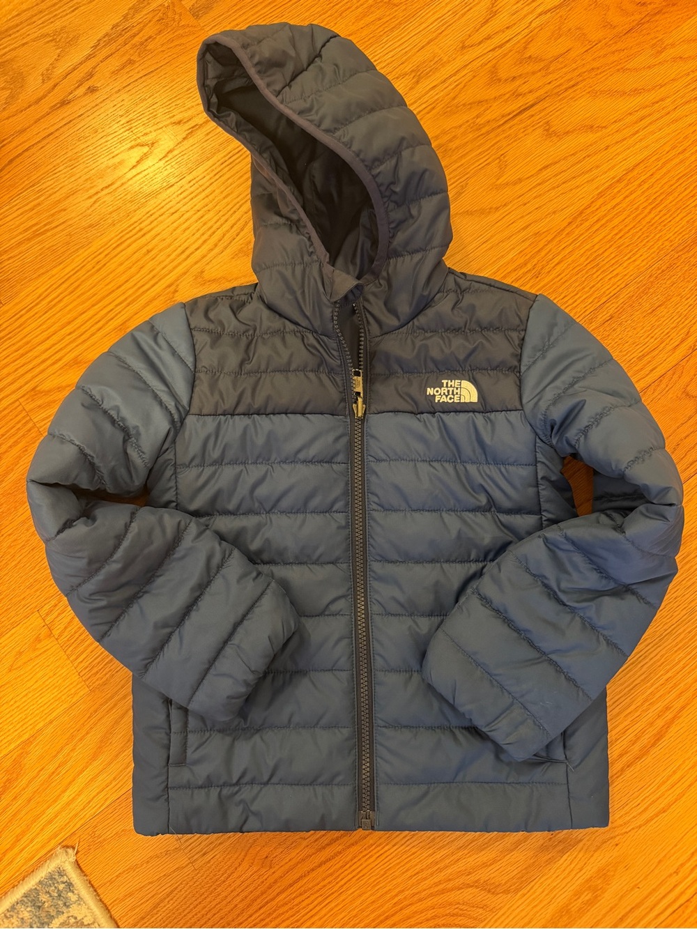 The North Face Kids' Navy Hooded Puffer Jacket - Reversible